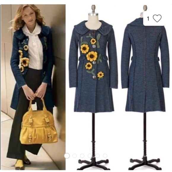 Anthropologie Sunflower Sweater Coat - Picture 3 of 5